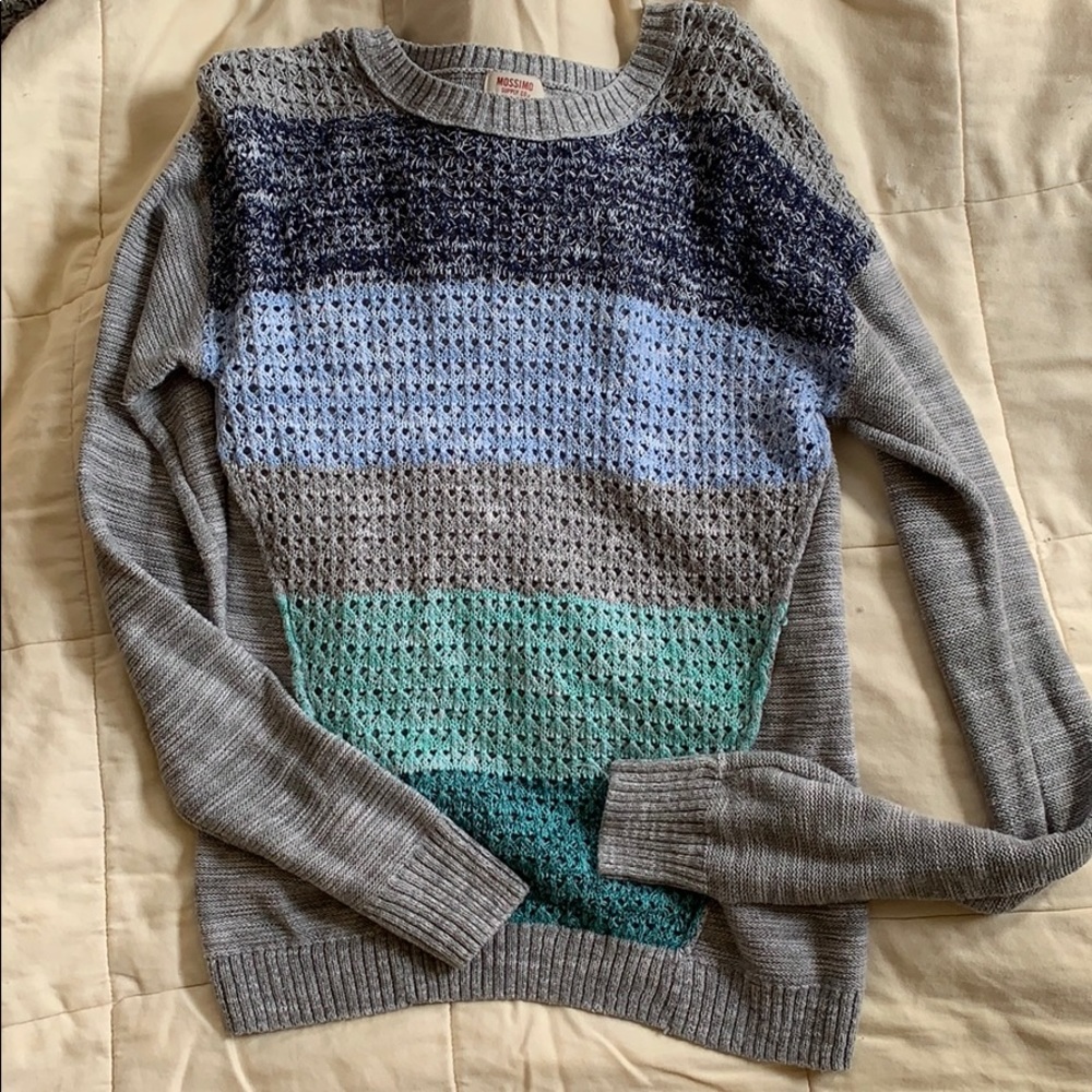 Grey and blue sweater